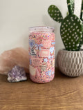 16 oz Acrylic Snowglobe Tumbler- bookish