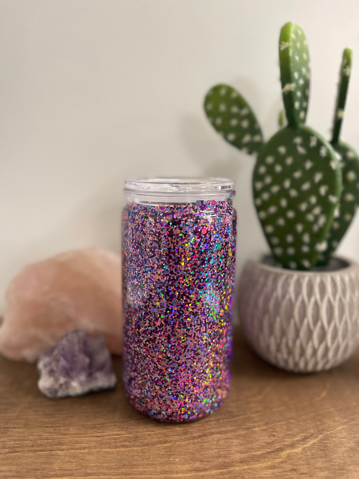 16 oz- Suspended Glitter