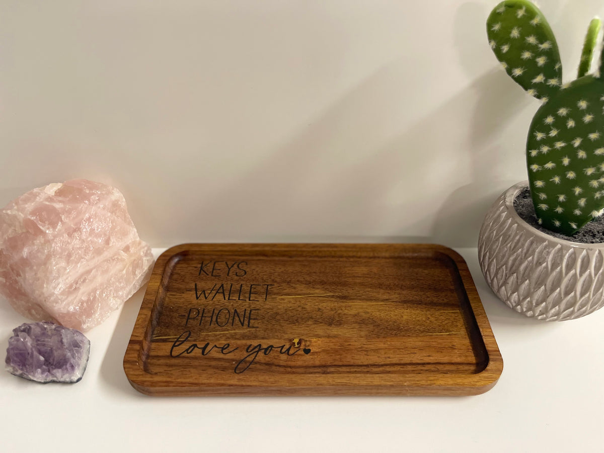 Custom Wood Valet Tray