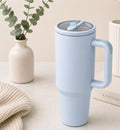 40 oz Stainless Steel Travel Cup- Light Blue