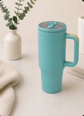 40oz Stainless Steel Travel Tumbler- Eucalyptus Green
